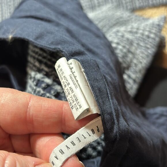 Pottery barn king sham pillow cases (2) blue textured cotton - Picture 2 of 4